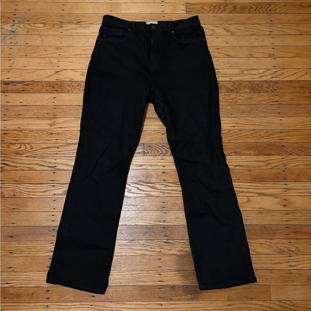 Reformation Black Straight Leg Jeans